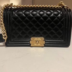 Chanel- Black Caviar Flap Back